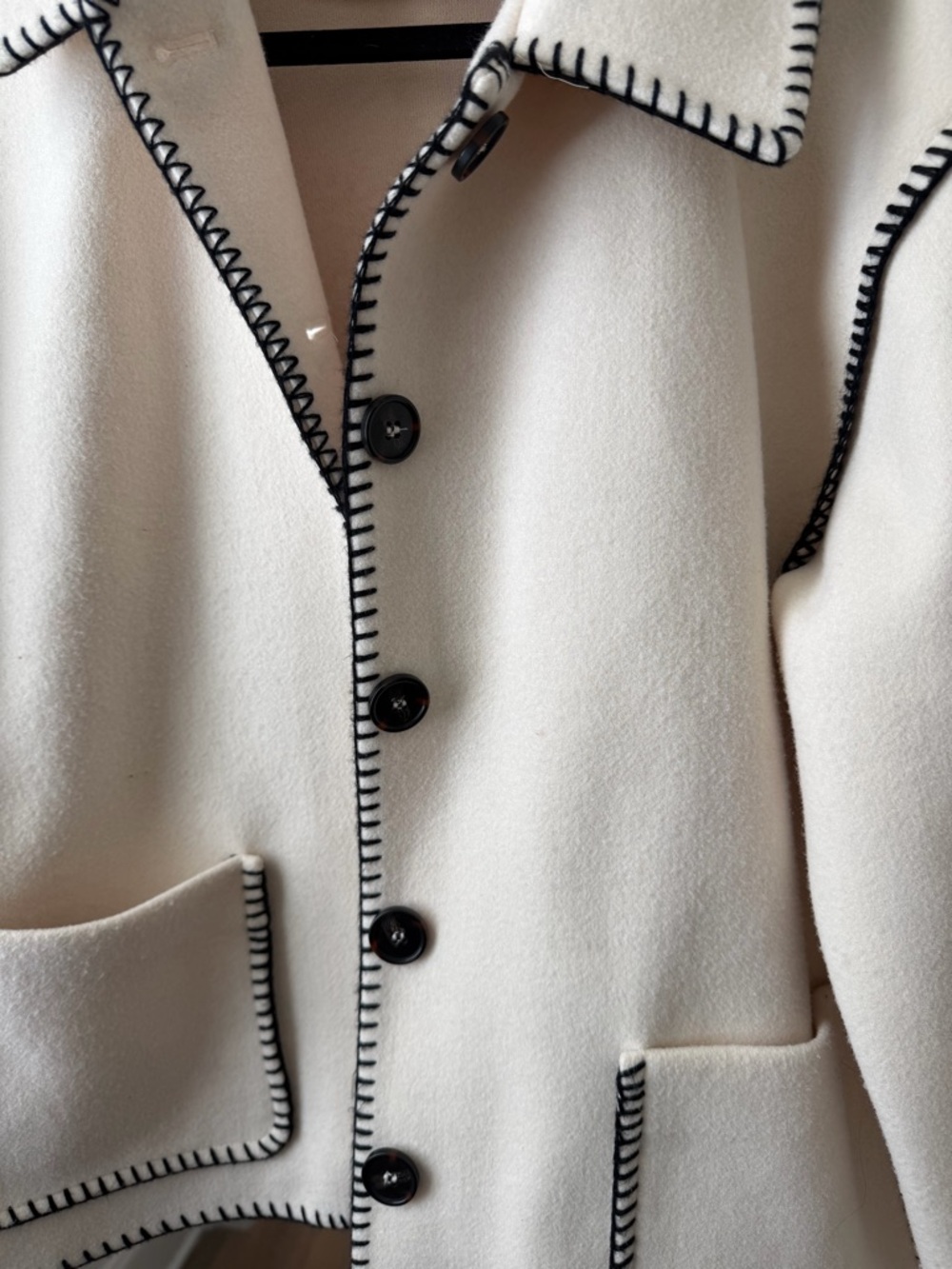 Cream Blanket Stitch Jacket - Picture 2 of 3